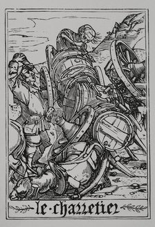 The Waggoner from "The Dance of Death", 1547, (1877).  Creator: Unknown.