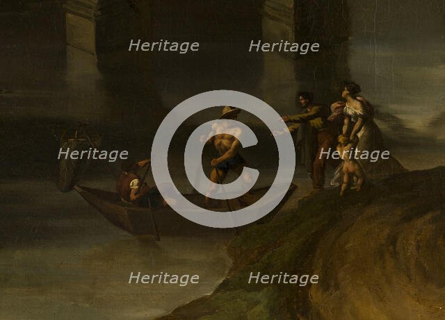 Italian landscape at the tomb, c1818. Creator: Theodore Gericault.