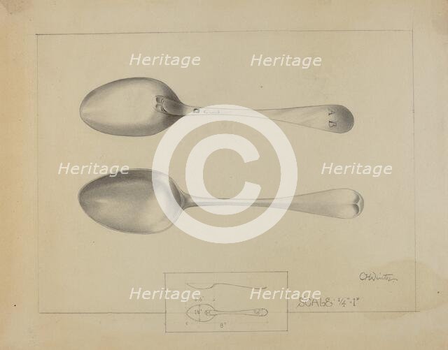 Silver Spoon, c. 1936. Creator: Charlotte Winter.
