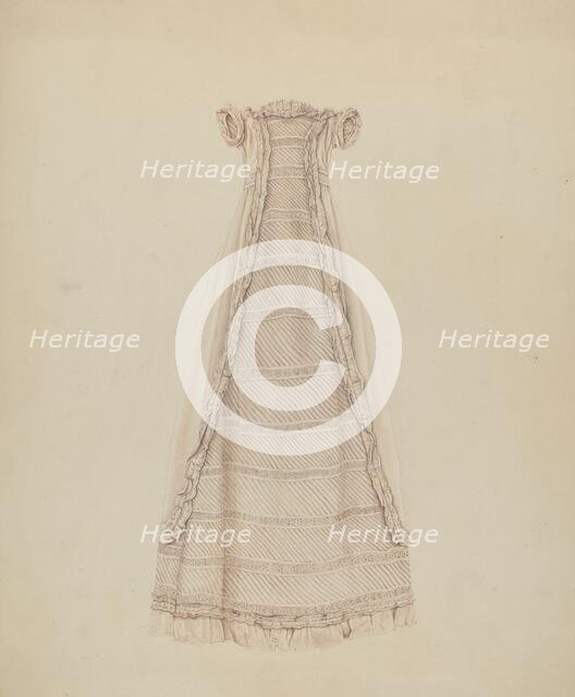 Infant's Dress (Front View), c. 1938. Creator: Lucien Verbeke.