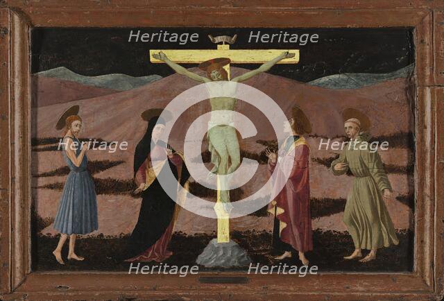 The Crucifixion with the Virgin, Saint John the Baptist, Saint John the Evangelist and Saint...1460. Creator: Paolo Uccello.