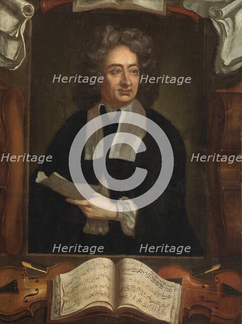Portrait of the composer Arcangelo Corelli (1653-1713), ca 1699. Creator: Howard, Hugh (1675-1737).