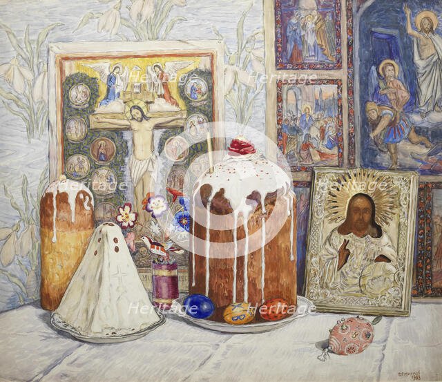 Easter celebration, 1908. Creator: Boris Vasilievich Smirnov.