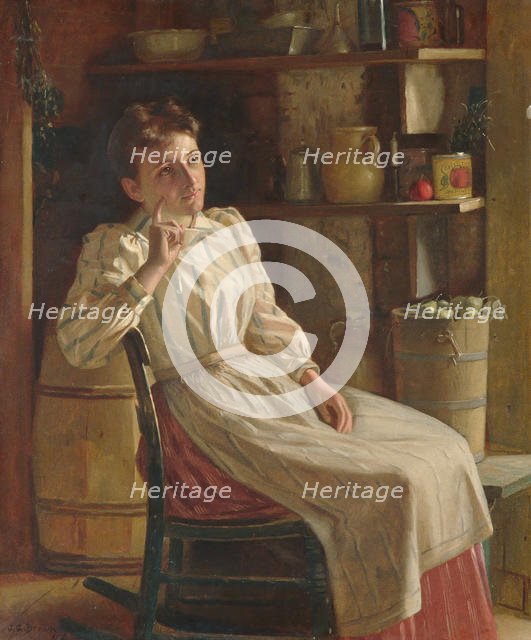 Meditation, ca. 1900-1910. Creator: John George Brown.