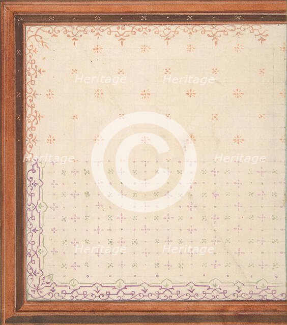 Design for a ceiling, second half 19th century. Creators: Jules-Edmond-Charles Lachaise, Eugène-Pierre Gourdet.