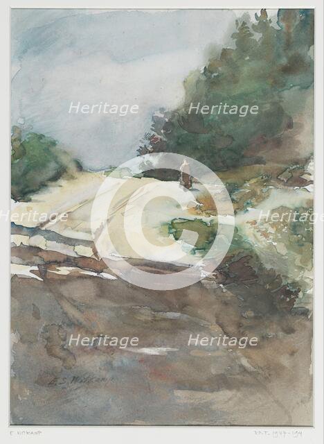 Sandy road through wooded landscape, 1864-1897. Creator: Ernst Witkamp.