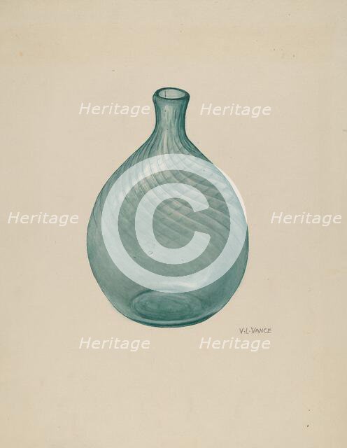 Flask, c. 1941. Creator: V. L. Vance.