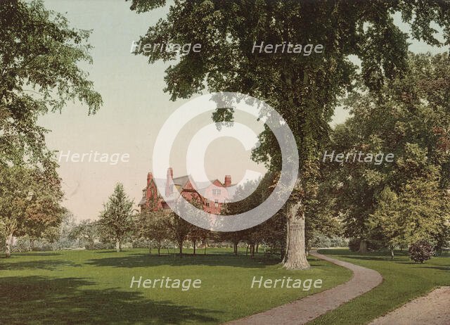 In the grounds of Smith College, Northampton, c1900. Creator: Unknown.