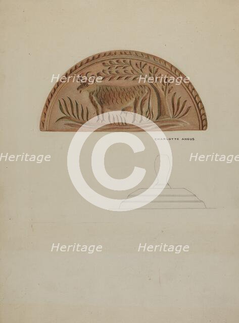 Pa. German Butter Mold, 1935/1942. Creator: Charlotte Angus.