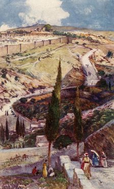 'The North-East End of Jerusalem and Mizpah from the Mount of Olives',  1902. Creator: John Fulleylove.