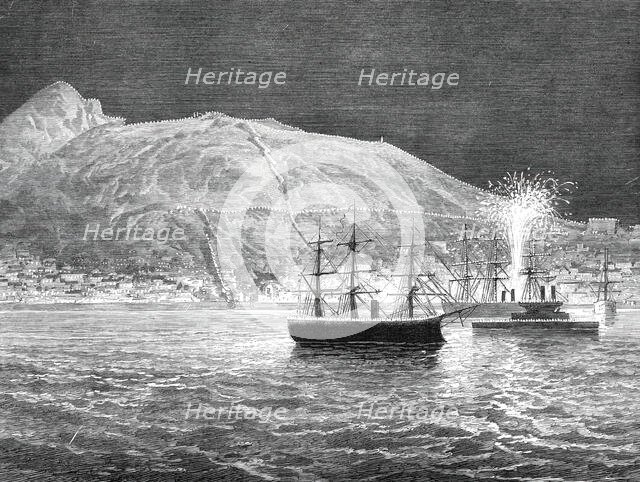 Illumination of Gibraltar in honour of the Prince of Wales...1876. Creator: Unknown.