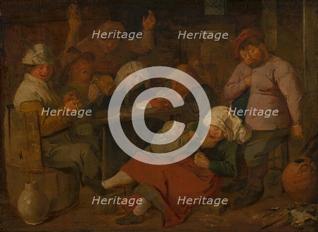 Drunken Peasants at an Inn. Creator: Adriaen Brouwer.