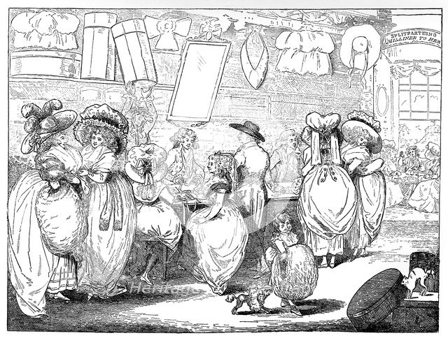 'A Milliner's Shop', 1787. Artist: Unknown