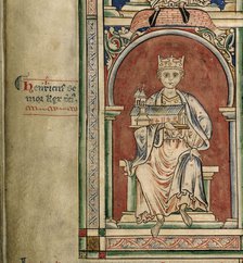 Henry I of England (From the Historia Anglorum, Chronica majora). Artist: Paris, Matthew (c. 1200-1259)