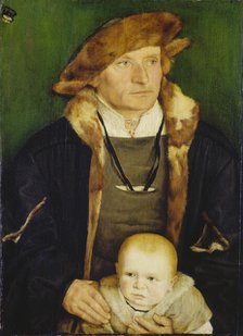 Portrait of Hans Urmiller and his Son, c1525 [?]. Creator: Barthel Beham
