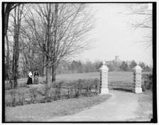 Entrance to grounds, the Western College, Oxford, Pa. i.e. Ohio, between 1900 and 1906. Creator: Unknown.