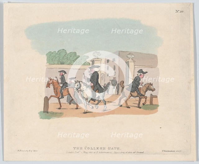 The College Gate, May 1, 1803., May 1, 1803. Creator: Thomas Rowlandson.