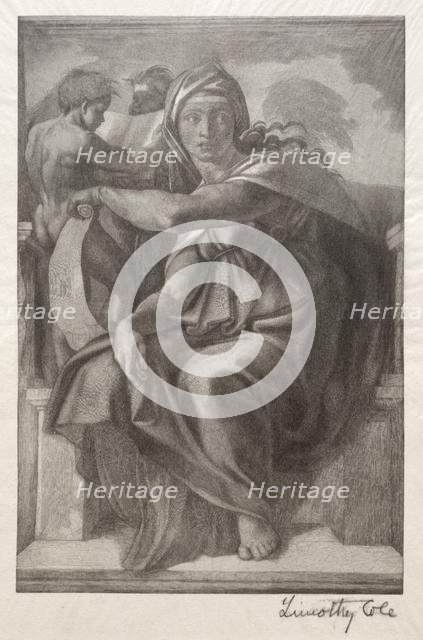 Old Italian Masters: The Delphian Sibyl, 1890. Creator: Timothy Cole (American, 1852-1931).