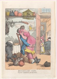 Bachelor's Fare, Bread, Cheese, and Kisses, February 10, 1813., February 10, 1813. Creator: Thomas Rowlandson.