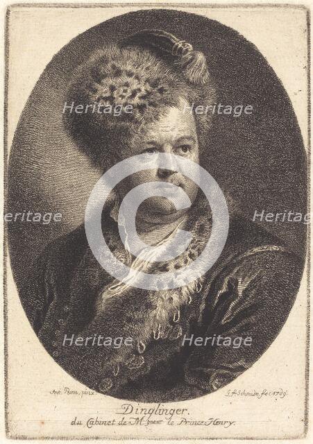 Johann Melchior Dinglinger, 1769. Creator: Georg Friedrich Schmidt.