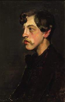 Portrait of the poet Camille Mauclair (1872-1945), c. 1895. Creator: Bataille, Henry (1872-1922).