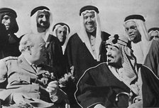 'Among other Middle East rulers, King Ibn Saud, of Saudi Arabia', 1945. Artist: Unknown.