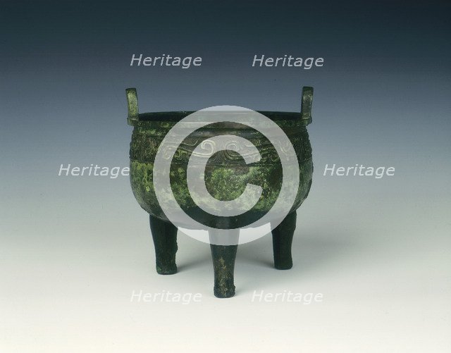 Bronze ding with crested bird frieze, Early Western Zhou, China, late 11th-early 10th century BC. Artist: Unknown