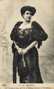 Portrait of the singer Medea Ivanovna Figner ( (1859-1952).