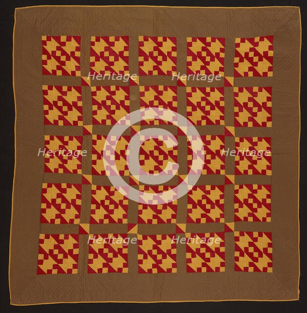 Bedcover (Jacobs Ladder quilt), United States, 19th century. Creator: Unknown.