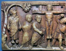 Late Roman ivory casket , Death of Judas and the Crucifixion, 5th century. Artist: Unknown