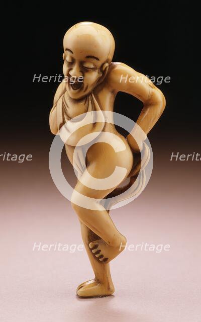 Man Pulling on Breechcloth, 19th century. Creator: Unknown.