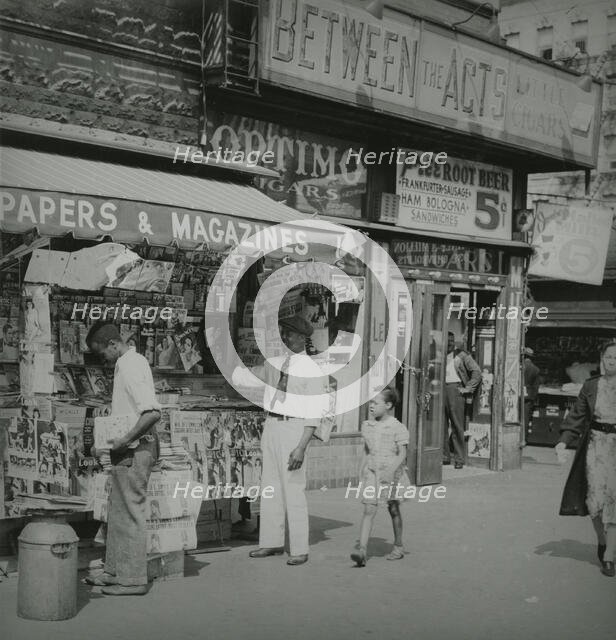 Harlem newspaper stand, 1939. Creator: Sid Grossman.