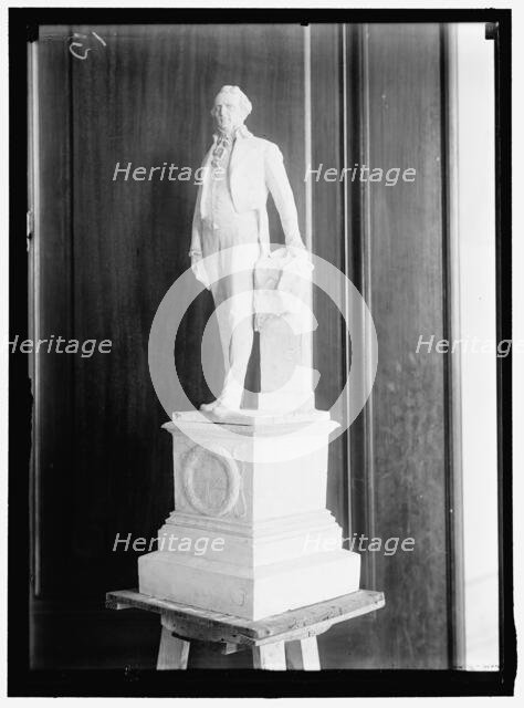 Model for a statue with the 1849 territorial seal of Minnesota on the pedestal, c1913-1917. Creator: Harris & Ewing.