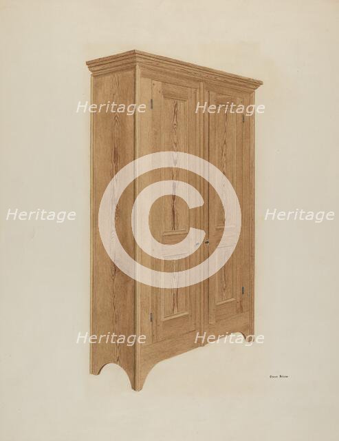 Pine Wardrobe, c. 1941. Creator: Grace Bolser.