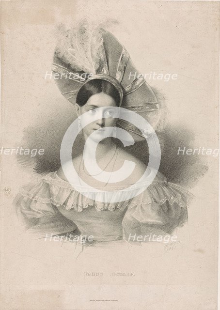 Portrait of the Ballet dancer Fanny Elssler (1810-1884), 1831.