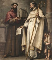 Saint Leander and Saint Bonaventure, 1665-1666. Creator: Murillo, Bartolomé Estebàn (1617-1682).
