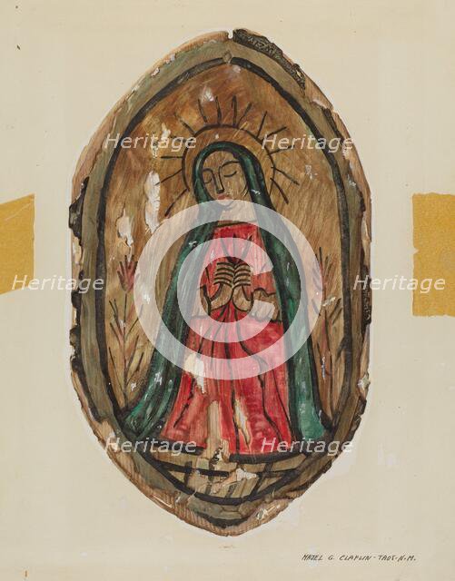 Retablo - Santa Maria, c. 1939. Creator: Majel G. Claflin.