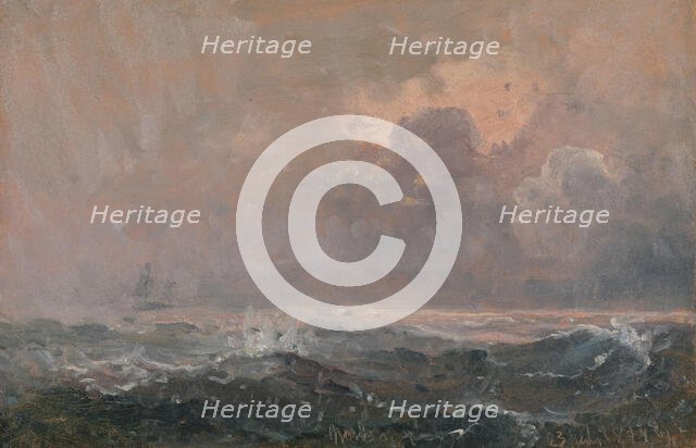 Turbulent sea; Marine study, 1874. Creator: Carl Frederik Sorensen.