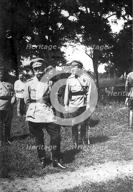 Mikhail Alekseyev, Commander-in-chief of the Volunteer Army, near Ekaterinodar, Russia, 1918. Artist: Anon