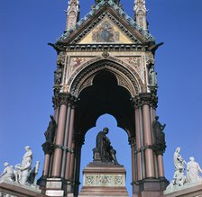 The west side of the Albert Memorial, 19th century. Artist: Unknown