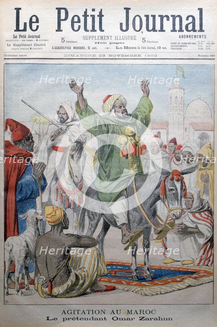 Agitation in Morrocco: Omar Zarahun preaching revolt, 1902. Artist: Charles Dufresne