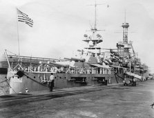 US Navy warships, Navy yard, Balboa, Panama, 1931. Artist: Unknown