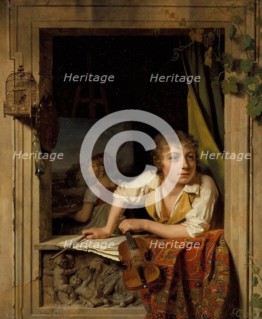 The art of painting and music , 1800. Creator: Martin Drölling.