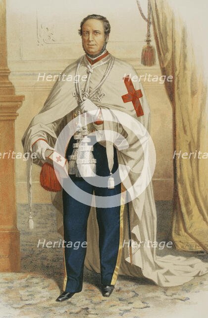 Knight of the Order of Saint Mary of Montesa and St. George of Alfama or Order of Montesa, 1865.  Creator: Unknown.