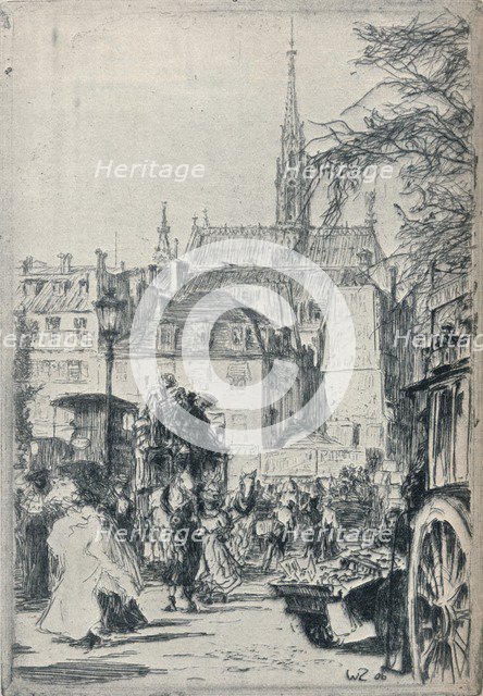 'Place St. Michel, Paris', c1913. Artist: Walter Zeising.