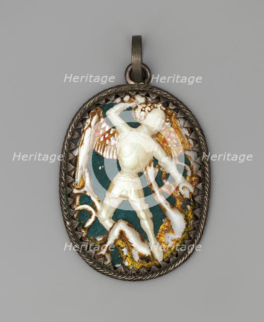 Pendant Medallion with Michael Slaying the Dragon, ca. 1470-80. Creator: Unknown.