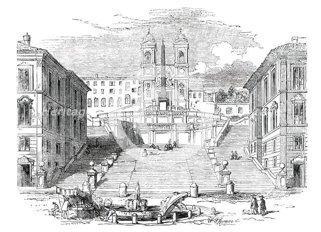 Piazza di Spagna - Rome, 1850. Creator: Unknown.