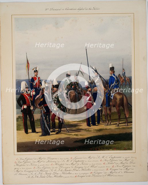 The 2nd Guard Cavalry Division, 1867. Artist: Piratsky, Karl Karlovich (1813-1889)