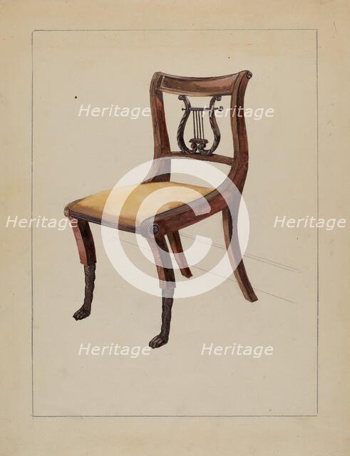 Chair, 1935/1942. Creator: Bessie Forman.