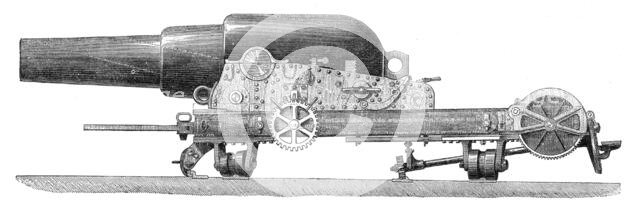 Captain Scott's naval gun carriage and slide, 1871. Creator: Unknown.
